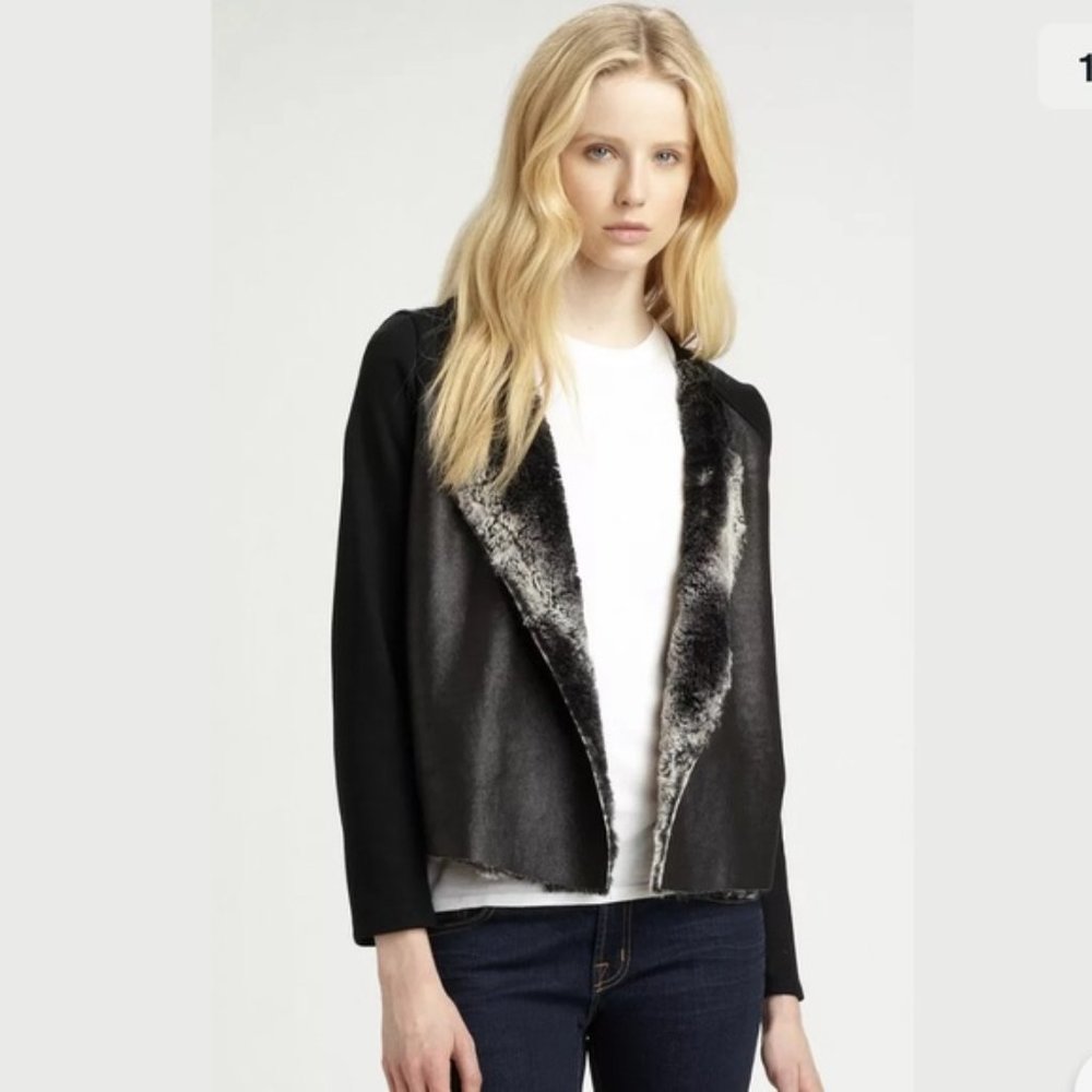 Ella Moss Cooper Faux Furtrim Jacket XS